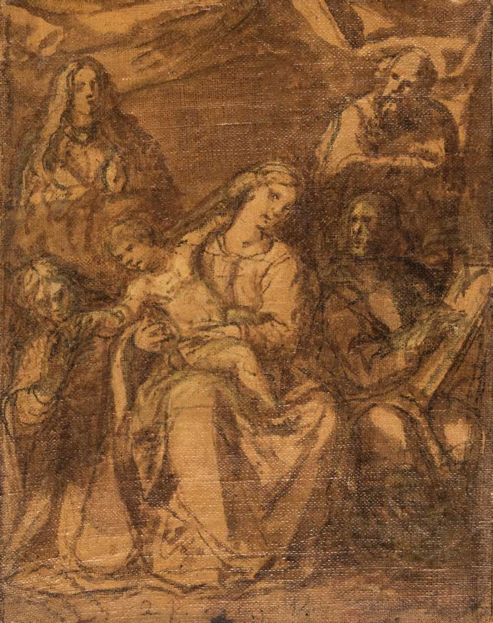 Lot 1 - Carducho (Vicente, 1576-1638). Holy Family with Saints, circa 1630-1638