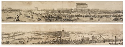 Lot 164 - Race Courses. Alken (H.). Two Panoramas of Epsom and Aintree Racecourse, circa 1860