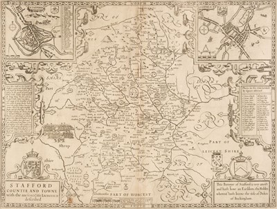 Lot 132 - Staffordshire. Speed (John), Stafford Countie and Towne..., 1676