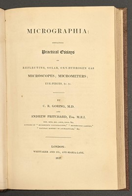 Lot 266 - Goring (C.R. & Pritchard, Andrew). Micrographia... , 1st edition, Whitakker & Co., 1837