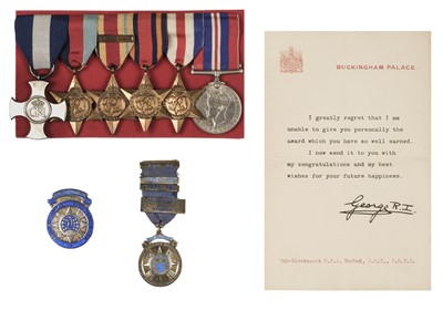 Lot 270 - WWII DSC. WWII group attributed to Sub Lieutenant R.F. Harbud, Royal Naval Volunteer Reserve