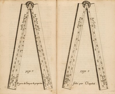 Lot 216 - Ozanam (Jacques). 'L'usage du compas de proportion, explique et demontre... , 2nd ed., Paris, 1700