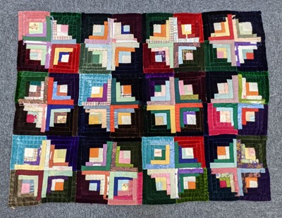 Lot 407 - Quilts.  A large piece of patchwork, 1880s, and others