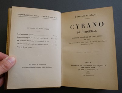 Lot 314 - Rostand (Edmond). Cyrano de Bergerac, 1899, signed