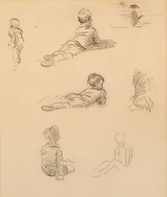 Lot 694 - Soper (Eileen Alice, 1905-1990). Studies of a Small Boy and a Dog