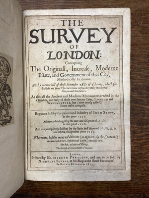 Lot 79 - Stow (John). The Survey of London, 4th ed., 1633