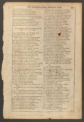 Lot 208 - Shakespeare (William). A group of 4 leaves from the Second, Third and Fourth Folios, 1632-85
