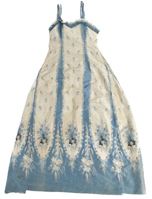 Lot 377 - Dress. A brocade gown of circa 1770s Spitalfields silk, with later alterations