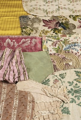 Lot 388 - Fabric. A collection of Spitalfields and other fabric, 18th & 19th century