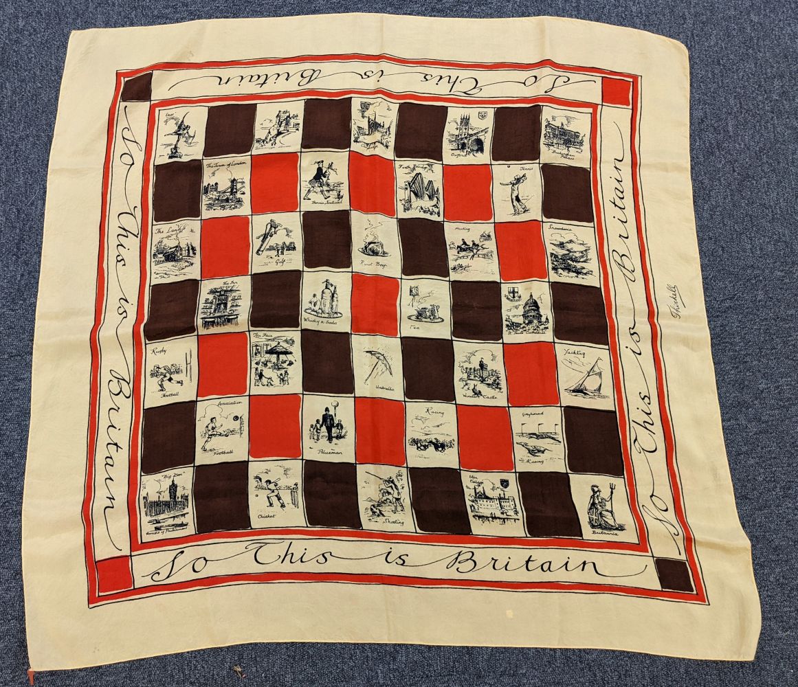 Lot 408 Scarves. London pubs, by Jacqmar, 1950s, and