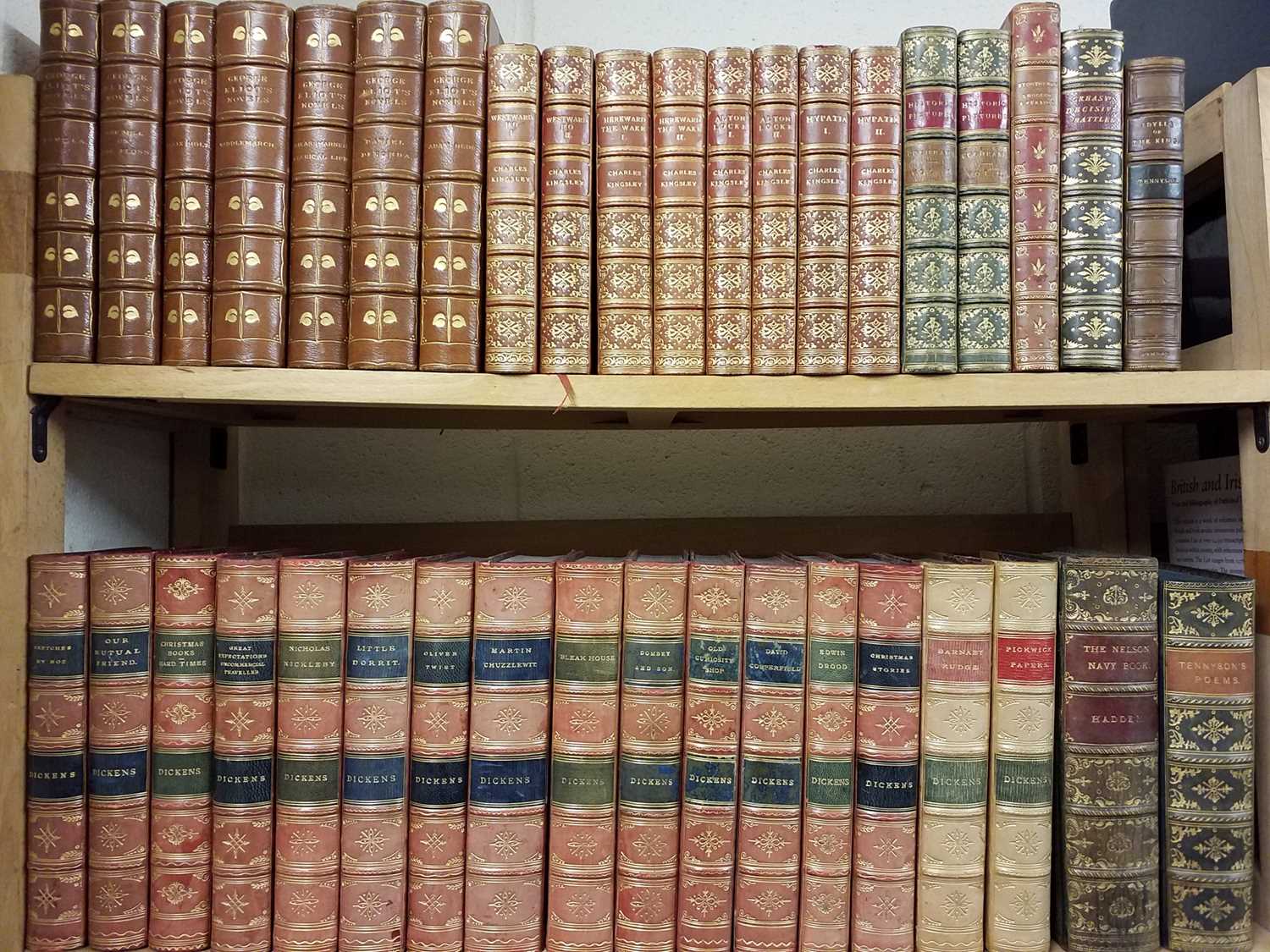 Lot 431 - Bindings. 74 volumes of 19th-century literature