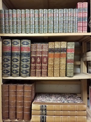 Lot 431 - Bindings. 74 volumes of 19th-century literature