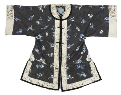 Lot 365 - Chinese. A lady's embroidered coat, silk waistcoat, and under waistcoat, late 19th century