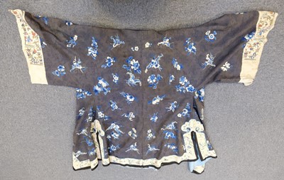 Lot 365 - Chinese. A lady's embroidered coat, silk waistcoat, and under waistcoat, late 19th century