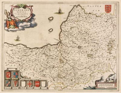 Lot 138 - Somerset. Blaeu (J.), Somersetensis Comitatus. Somerset Shire, Amsterdam, circa 1645