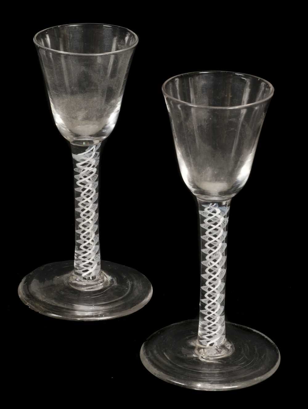 Lot 285 - Drinking Glass. A pair of 18th-century drinking glasses