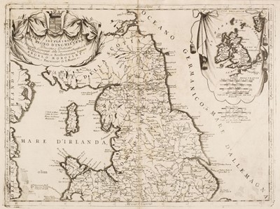 Lot 103 - England & Wales. Coronelli (V. M.), Two sheet map of England & Wales, circa 1697