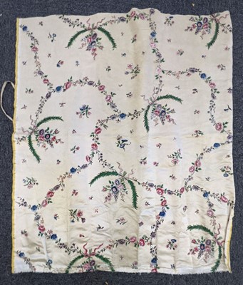 Lot 364 - Chinese. A collection of matching fragments of painted silk, late 18th/early 19th century