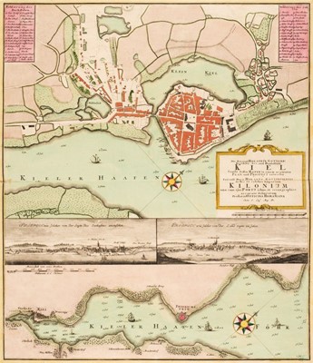 Lot 112 - Germany. Homann (J. B. heirs of), Plan of Kiel. circa 1735