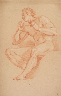 Lot 137 - Continental School. Academy study of a standing male nude
