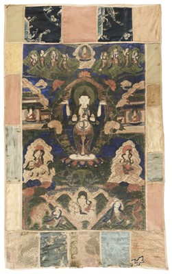 Lot 311 - Thanka. An early 20th century Tibetan thanka