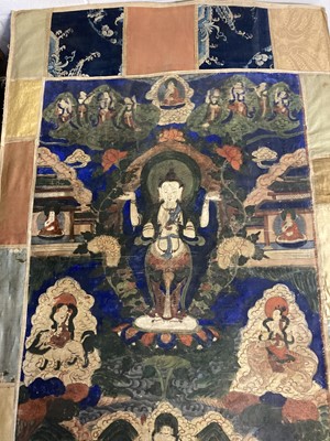 Lot 311 - Thanka. An early 20th century Tibetan thanka