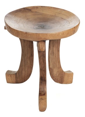 Lot 319 - Ethiopia. A Jimma carved wood stool