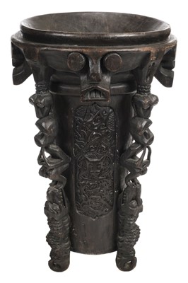 Lot 321 - Indonesia. A Dyak tribe carved wood stool or vessel