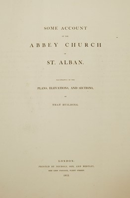 Lot 45 - Gough (Richard & John Carter). Some Account of the Abbey Church of Saint Alban,..., London: Nichols, Son & Bentley, 1817