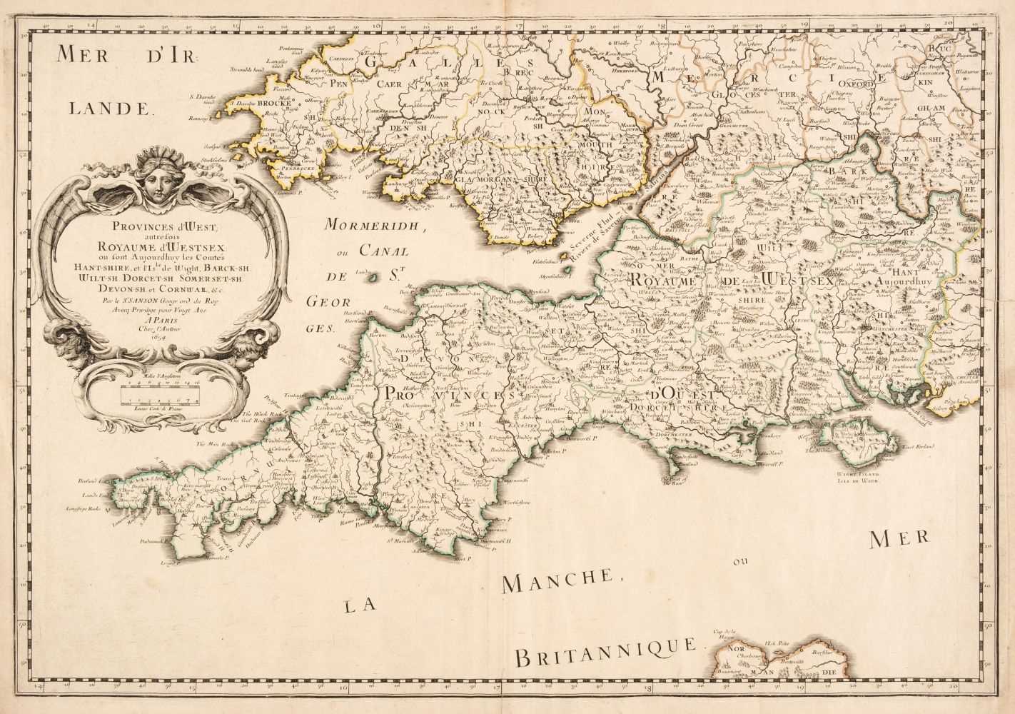 Lot 88 - British Isles. Sanson (Nicolas), Three Regional Maps, Paris, 1654