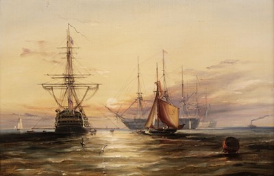 Lot 346 - Settle (William Frederick, 1821-1897). Shipping, chalk on paper