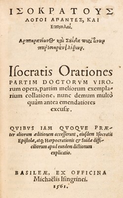 Lot 300 - Isocrates.