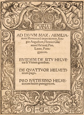 Lot 286 - Glareanus (Henricus Loriti). Ad divum Max.
