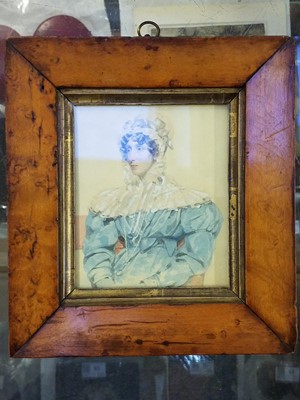 Lot 86 - Miniature painting. "Cleopatra" Queen of Egypt, circa 1820-1830