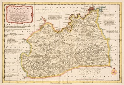 Lot 144 - Surrey. A collection of 18 maps, 18th & 19th century