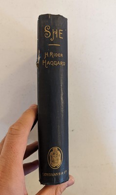 Lot 380 - Haggard (H. Rider). She, 1st edition, 1st issue, London: Longmans, Green & Co, 1887
