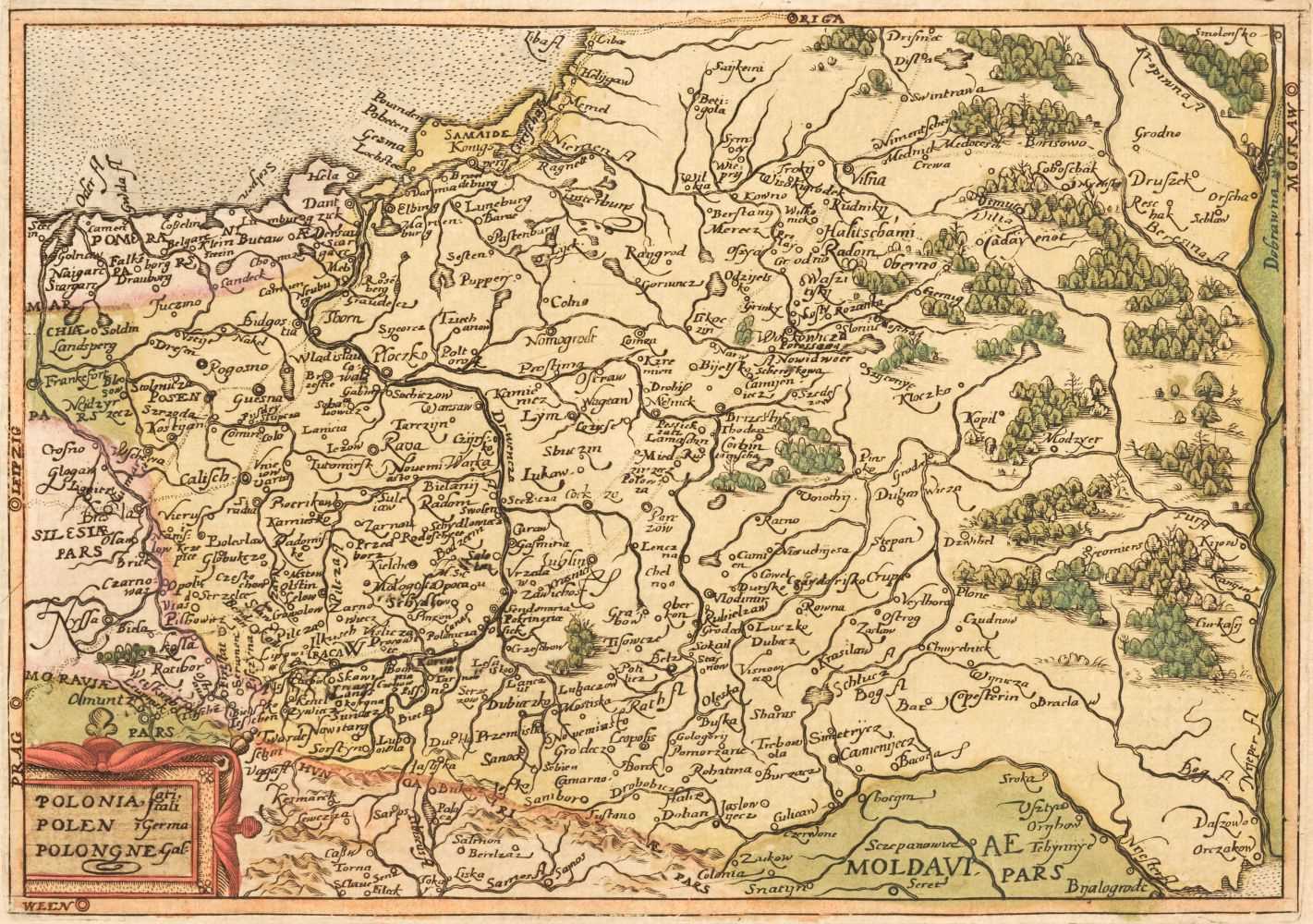 Lot 131 - Poland. A collection of ten maps, 16th - 18th century