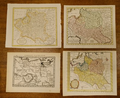 Lot 130 - Poland. A collection of nine maps, mostly 18th century