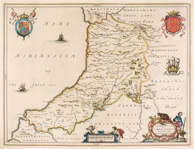 Lot 150 - Wales. Blaeu (Johannes), Five county maps, circa 1645