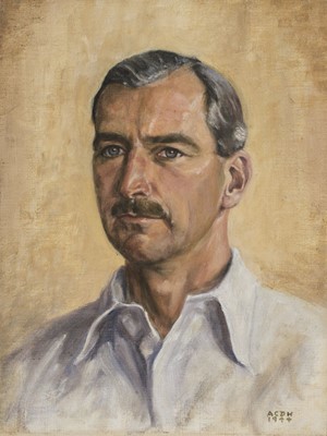 Lot 372 - Davidson-Houston (Aubrey Claude, 1906-1995).  Head and Shoulders self-portrait,1944
