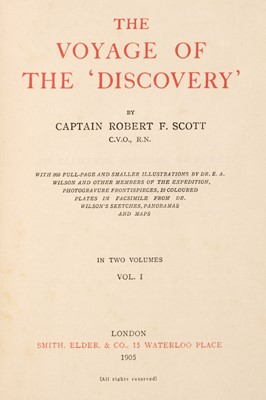 Lot 31 - Scott (Robert F). The Voyage of the Discovery, 1st edition, London: Smith, Elder & Co, 1905