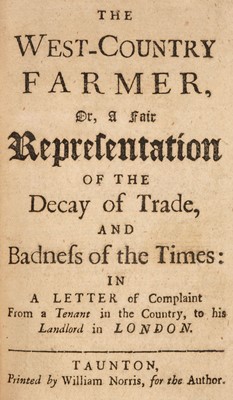 Lot 326 - Squire (Francis). A Brief Justification of the Principles of a Reputed Whigg..., 1713 and others