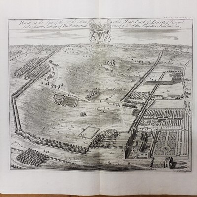 Lot 201 - Kent. Kip (J. & Harris J.), Six aerial prospects of country estates, circa 1728