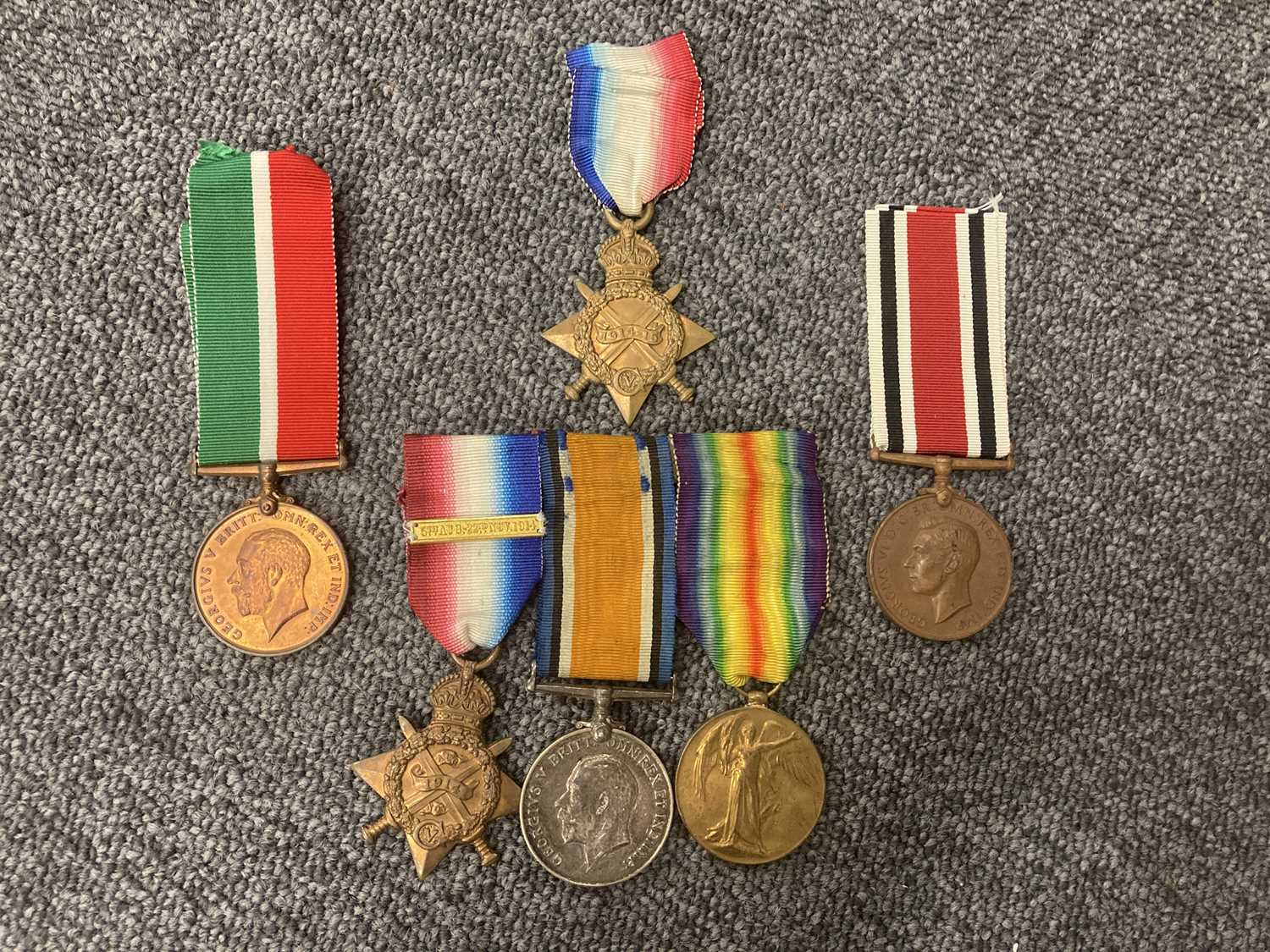 Lot 274 - Bullock. Various medals including 1914 trio