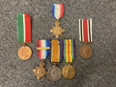 Lot 274 - Bullock. Various medals including 1914 trio