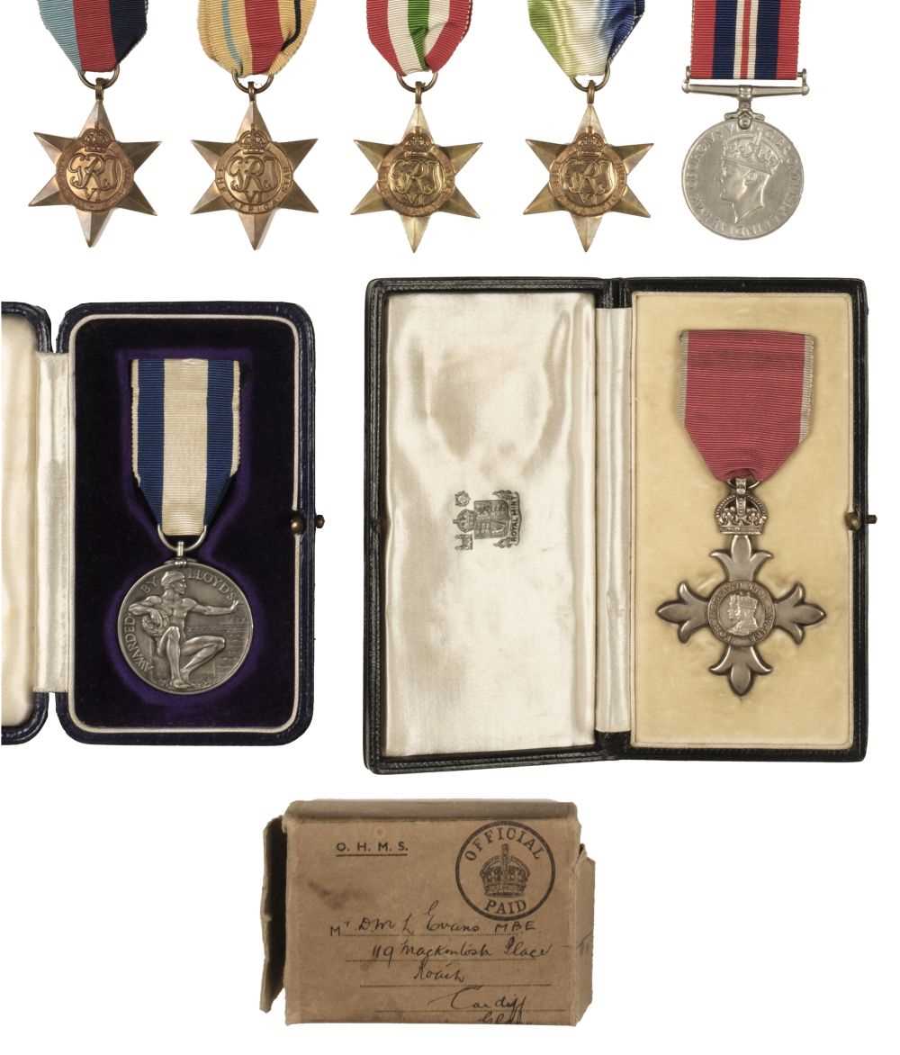 Lot 285 - Lloyd's Medal for Bravery. A WWII MBE group