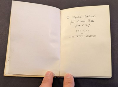 Lot 623 - Potter (Beatrix). The Tale of Mrs. Tittlemouse, later edition, [after 1918], inscribed by author
