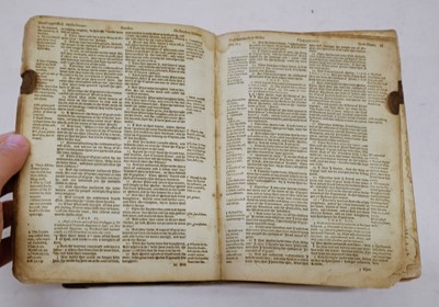 Lot 248 - Bible [English]. The Bible. Translated according to the Ebrew and Greeke, 1589