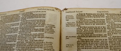 Lot 248 - Bible [English]. The Bible. Translated according to the Ebrew and Greeke, 1589