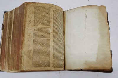 Lot 248 - Bible [English]. The Bible. Translated according to the Ebrew and Greeke, 1589
